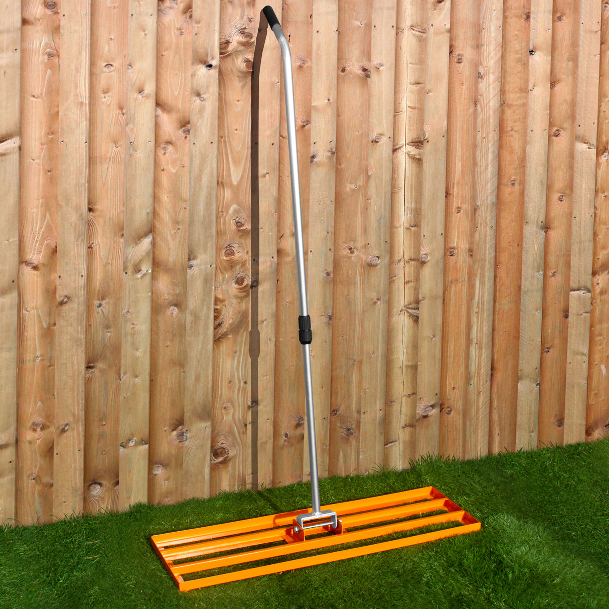 Roterende Strooiwagen & 100 cm Gazon Leveling Hark – Oranje