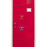 Lockerkast Metaal - Rood Driedeurs - Flatpack