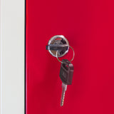 Lockerkast Metaal - Rood Driedeurs - Flatpack