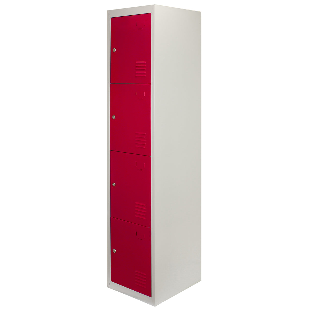 3 x Lockerkast Metaal - Rood - Vierdeurs