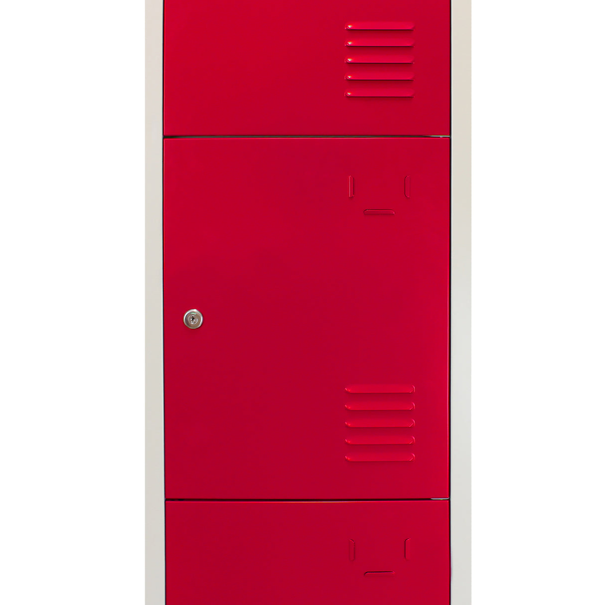 3 x Lockerkast Metaal - Rood - Vierdeurs