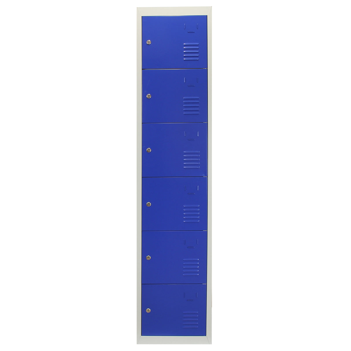 3 x Lockerkast Metaal - Blauw - Zesdeurs - Flatpack