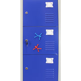 Lockerkast Metaal - Zesdeurs - Blauw - Flatpack