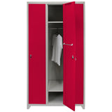 Lockerkast Metaal - Rood - Driedeurs - Flatpack