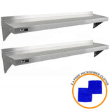 2x KuKoo Wandschap RVS - 150cm x 30cm