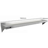 2x KuKoo Wandschap RVS - 194cm x 30cm