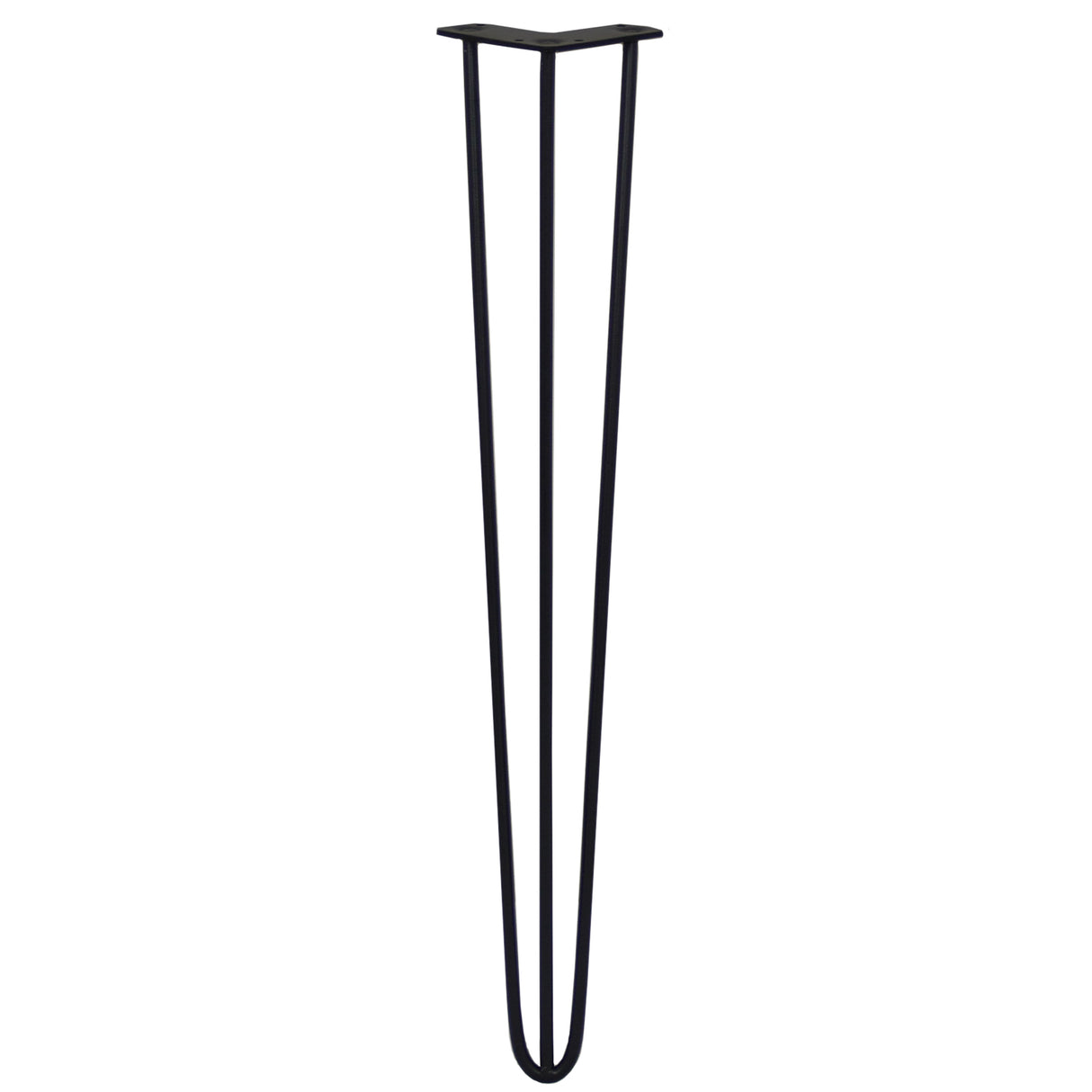 4 x 71cm pinpoten hairpin tafelpoten - Metaal - Zwart - 3 Ledig - 10mm