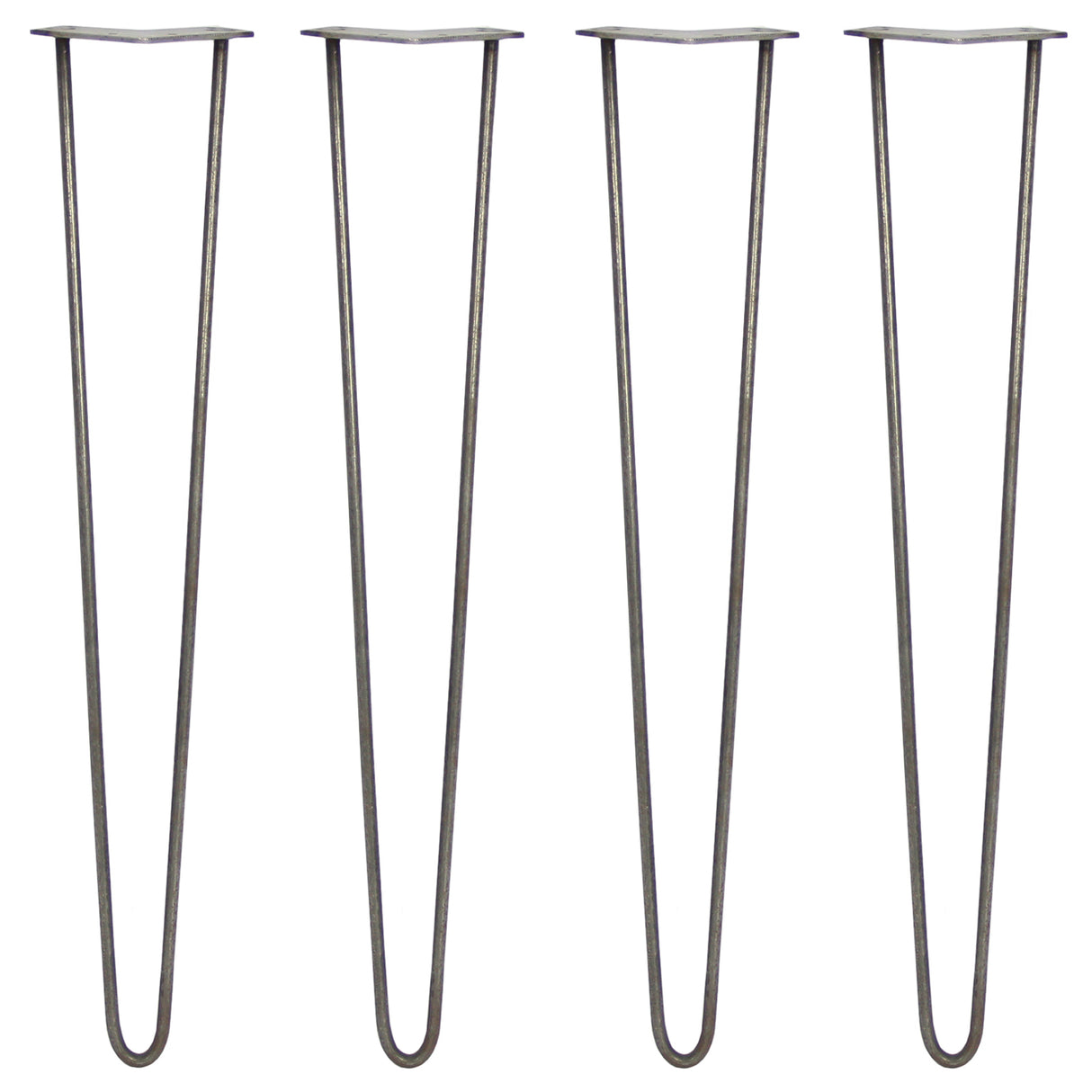 4 x 71cm pinpoten - 2 Ledig - 10mm - Ruw Staal