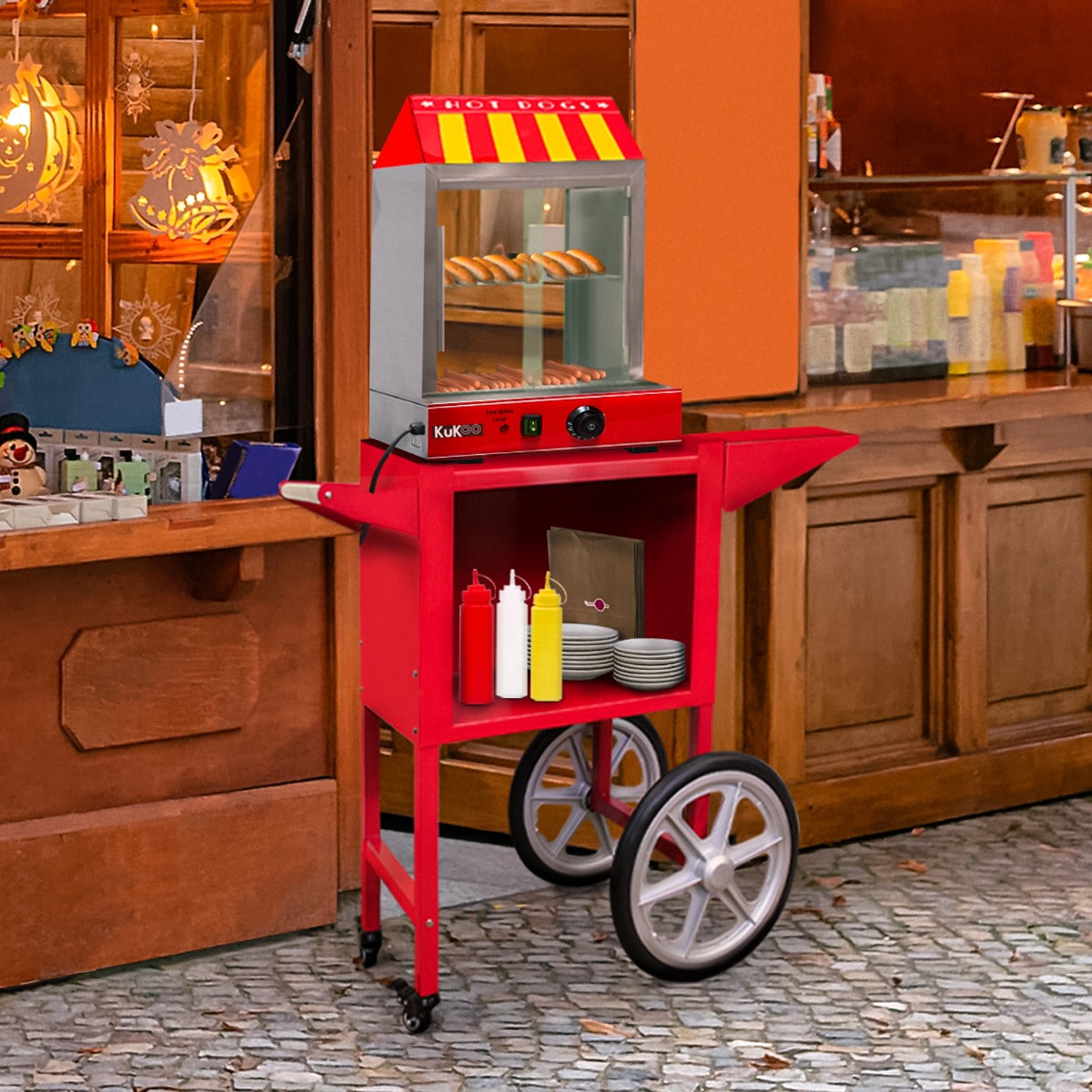 KuKoo Commerciële Hotdog Machine + Kar