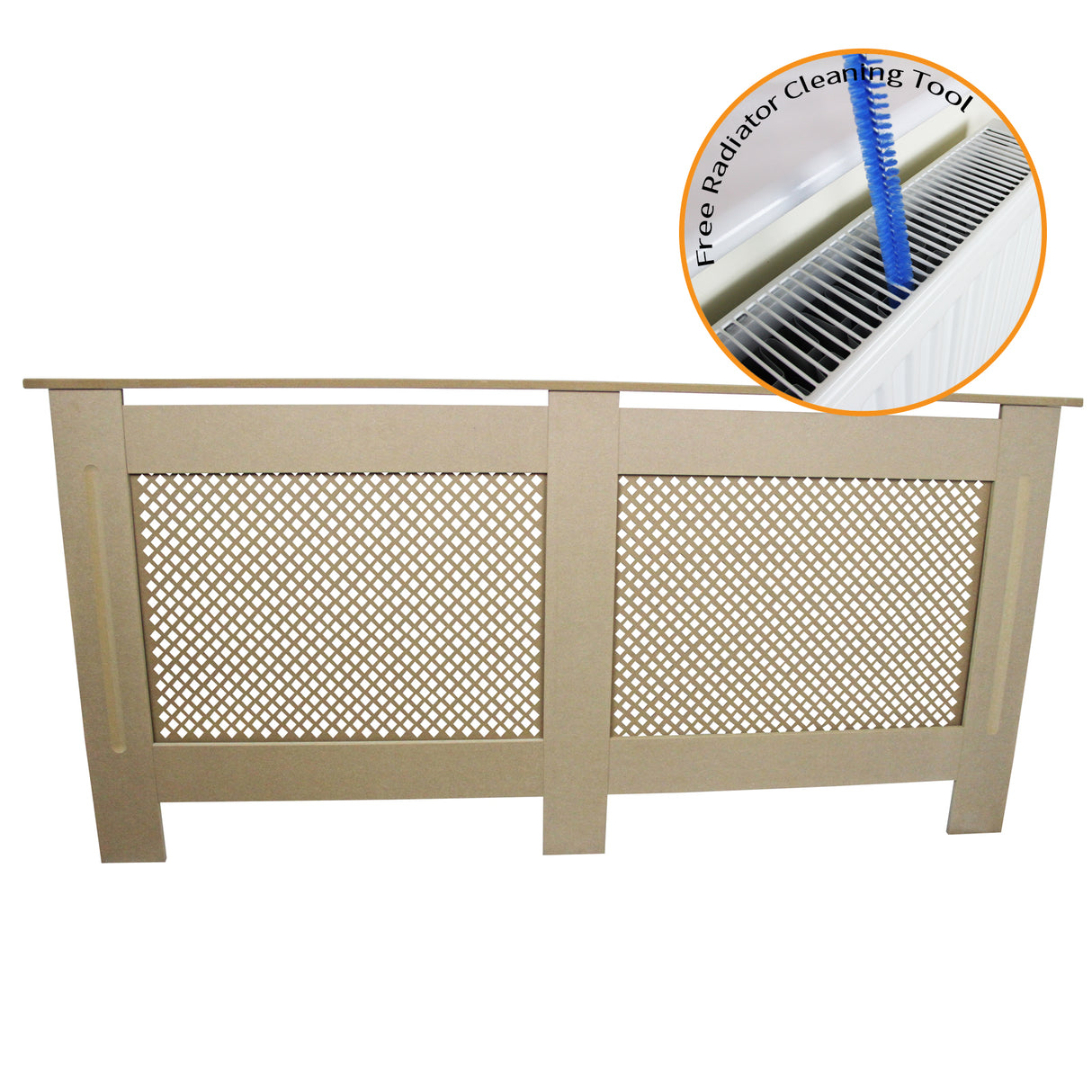 Radiatoromkasting - MDF - Onbewerkt - 1720mm