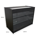 K1200 Glazen Toonbank Vitrine - Zwart