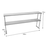 KuKoo - 2 x Bovenschap voor werktafel - 150 cm L