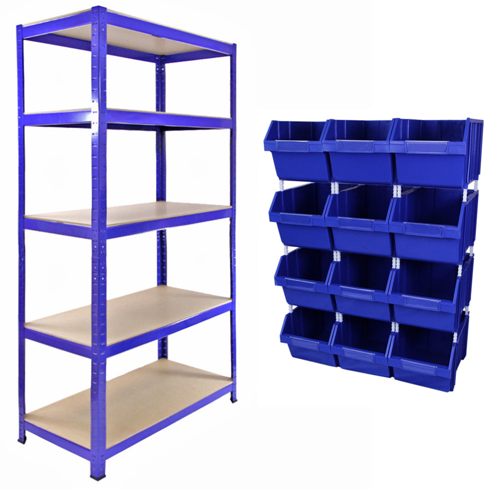 T-RAX Stellingkast - Blauw - 12 Bakken - Monster Racking