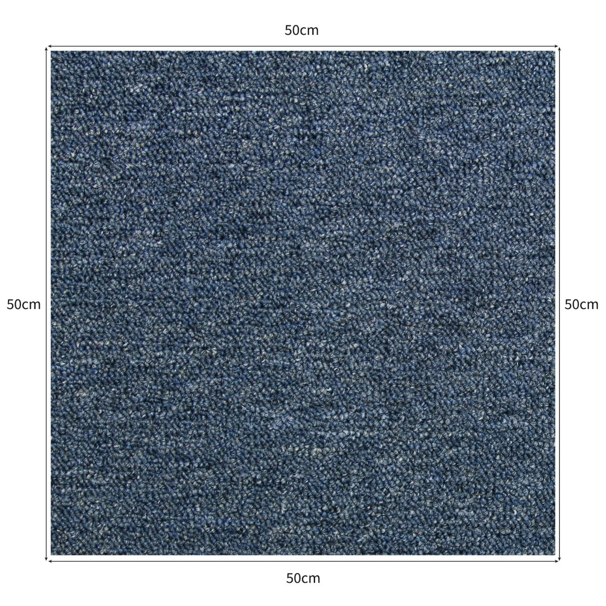 40 x Tapijttegels - Storm Blauw en Platinum Grijs - 50x50cm 10m2