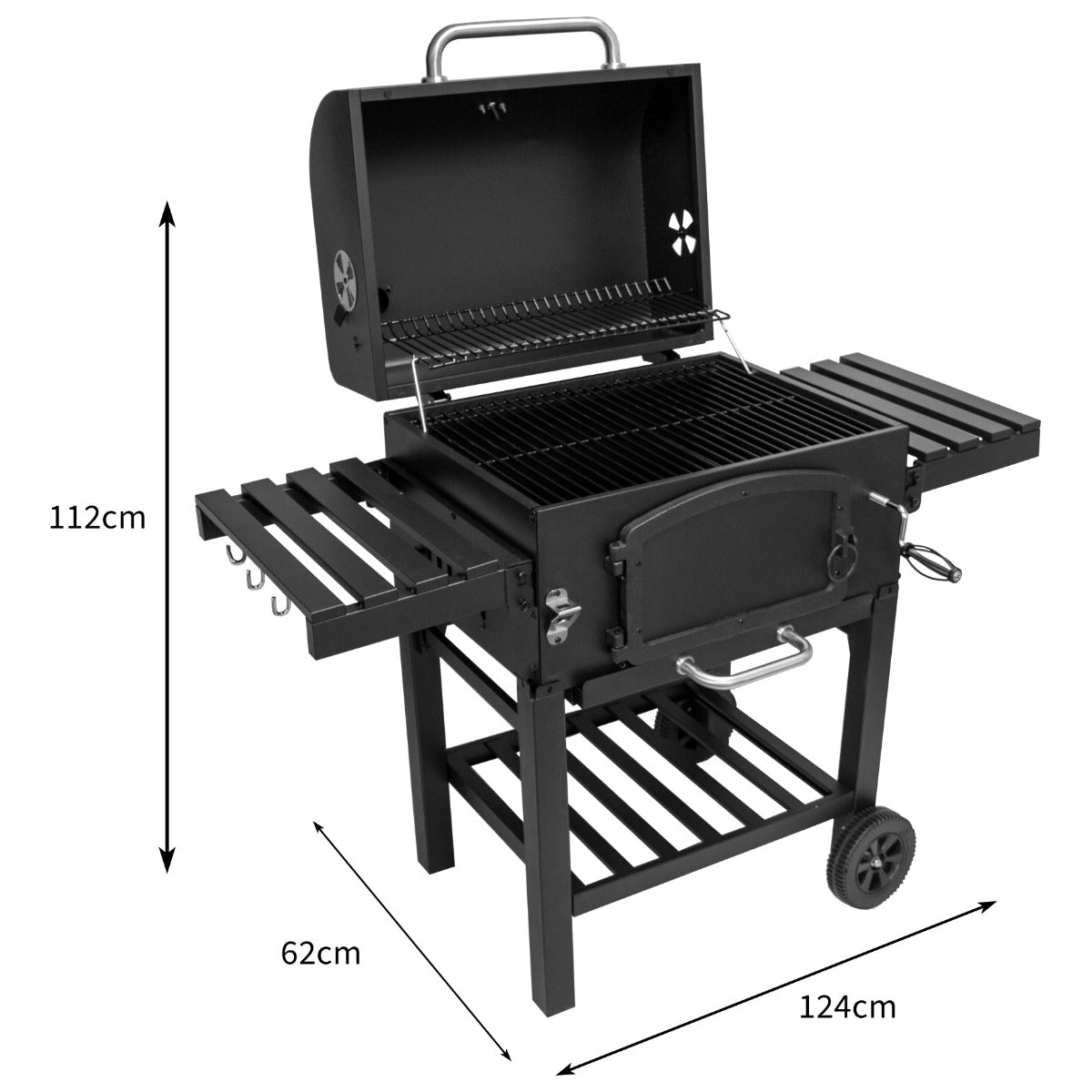 BBQ Grill Rookoven - XL - Zwart