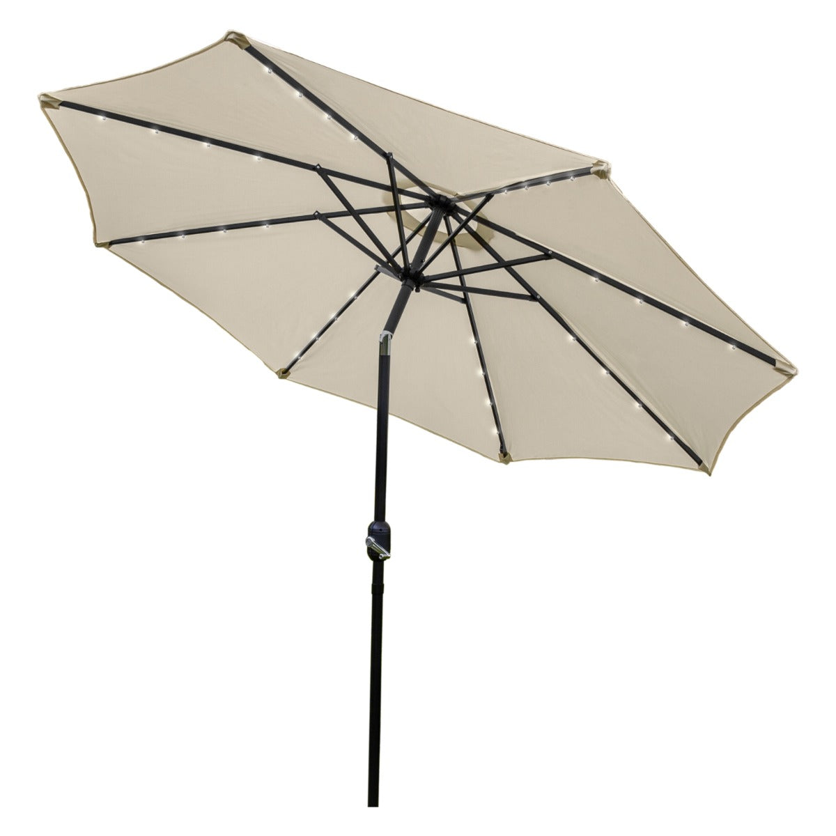 LED Parasol met Kantelfuntie 270 cm - Crème