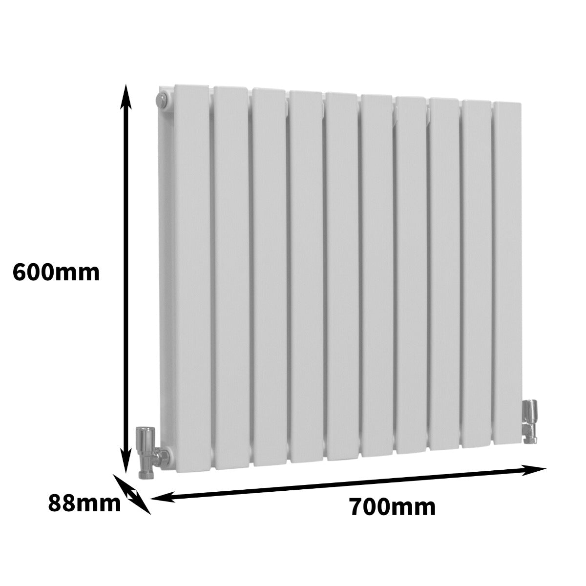 Design Radiator - Wit - 600 mm x 700 mm