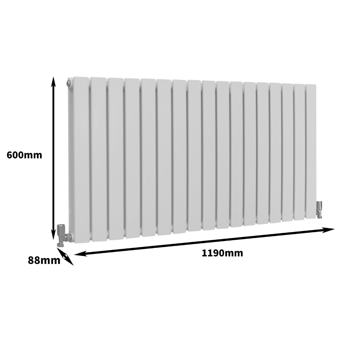 Design Radiator - Wit - 600 mm x 1190 mm