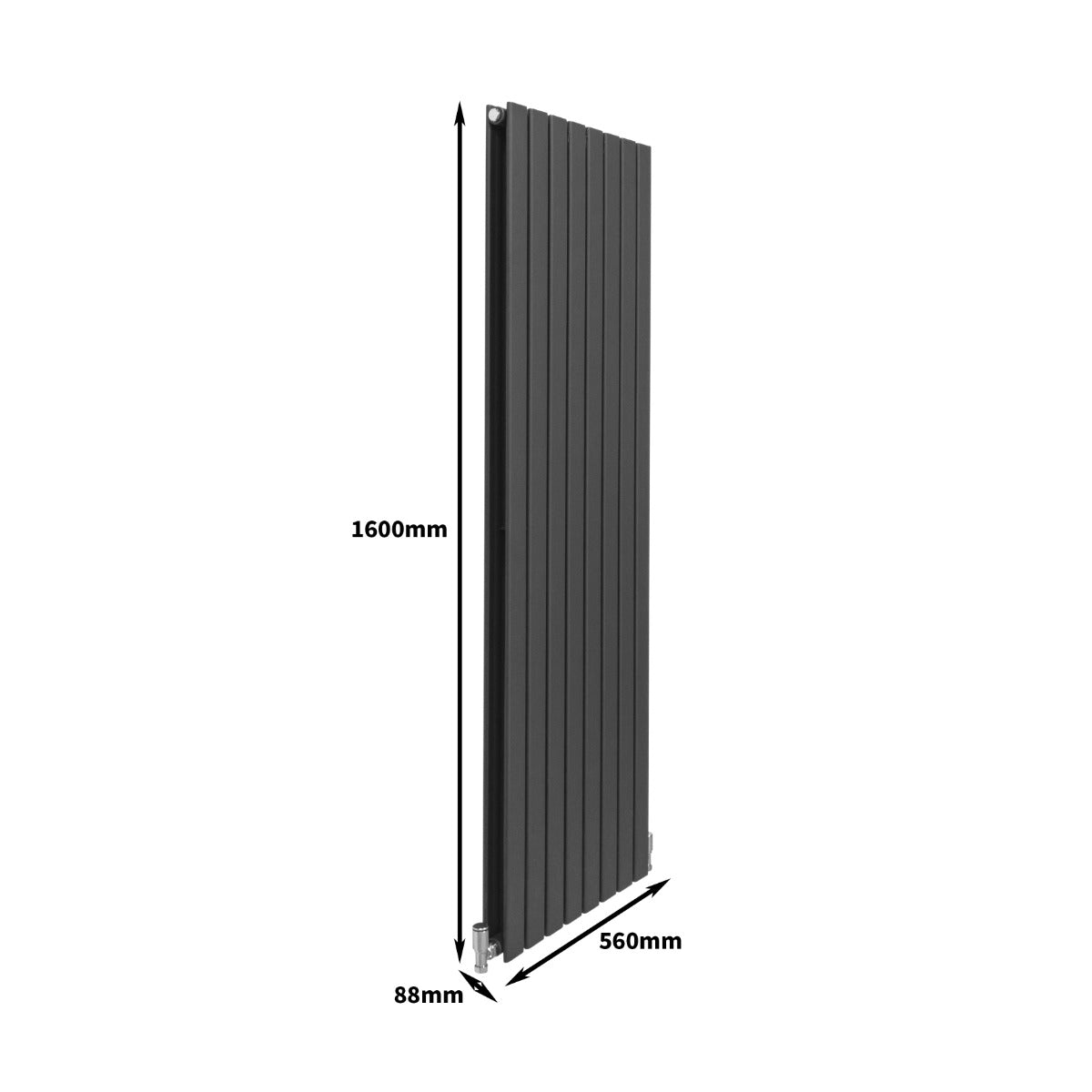 Design Radiator - Antraciet - 1600 mm x 560 mm