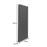 Design Radiator - Antraciet - 1600 mm x 700 mm