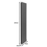 Design Radiator - Antraciet - 1800 mm x 420 mm