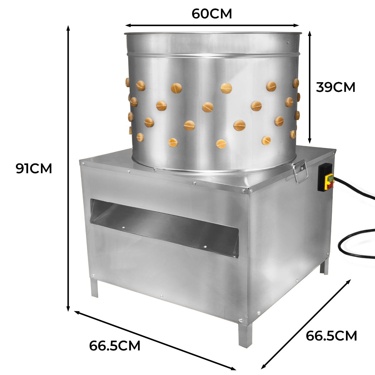 KuKoo Gevogelte Plukmachine – 60cm