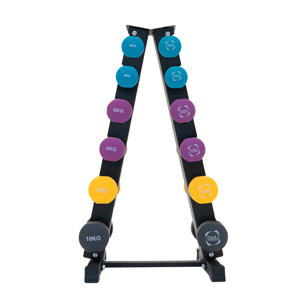 Neopreen Dumbbell Set met Rack