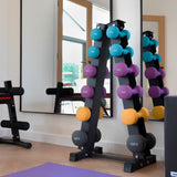 Neopreen Dumbbell Set met Rack