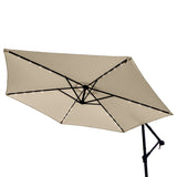 Zweefparasol 3m met LED verlichting - Beige