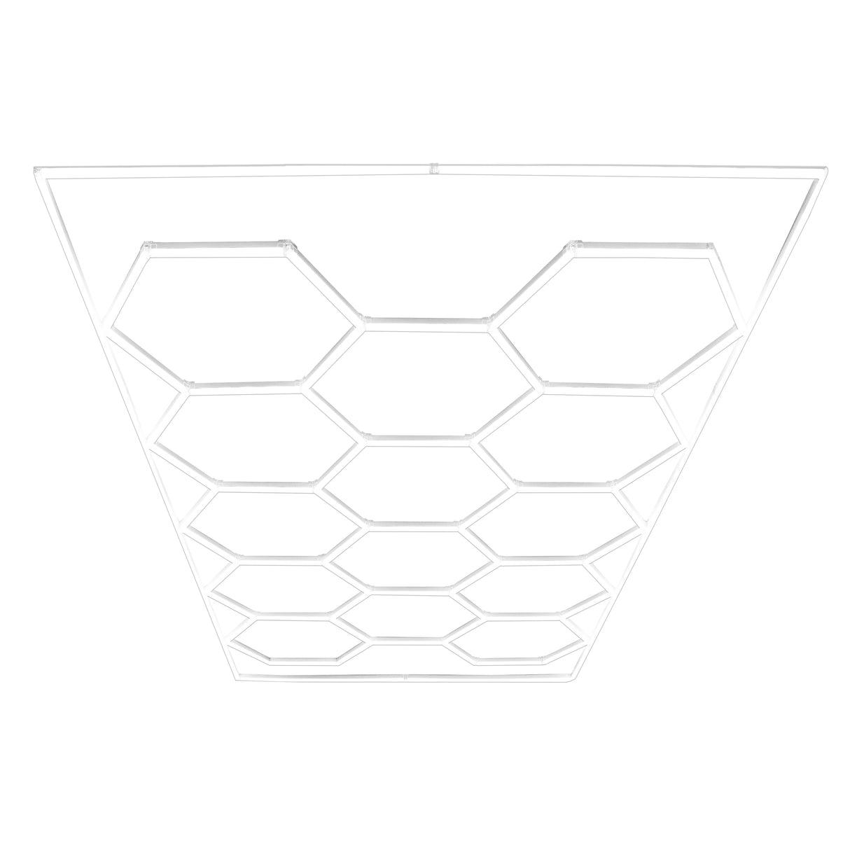 Hexagon LED-Verlichting en Geventileerde Garagevloer Tegels met Randen - 60 Zwarte & 60 Grijze Tegels