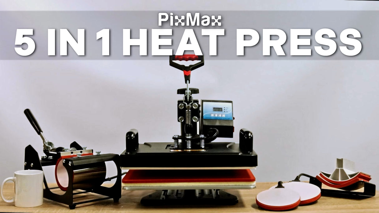 PixMax 5 in 1 Voordeel Bundel Hitte Pers Machine