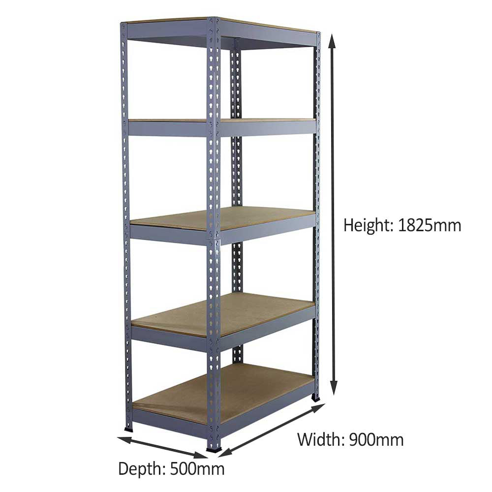 Q-rax Stellingkast - 90x50x182 cm - Grijs