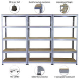 Q-rax Stellingkast - 90x50x182 cm - Grijs