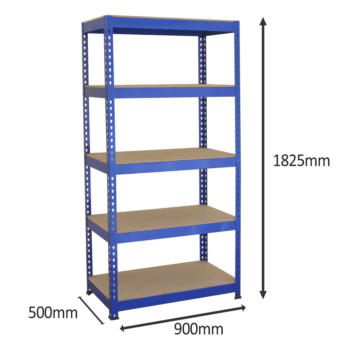 3 x Q-rax Stellingkasten - 90x50x182 cm - Blauw