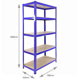 T-RAX Stellingkast - Blauw - 12 Bakken - Monster Racking