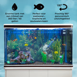 Aquarium 300 L Wit + Meubel - Starterset - naturel grind