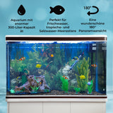 Aquarium 300 L Wit + Meubel - Starterset - naturel grind