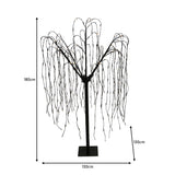 Wilgenboom LED kerstverlichting - Zwart - 180 m hoog - 400 warme lichtjes