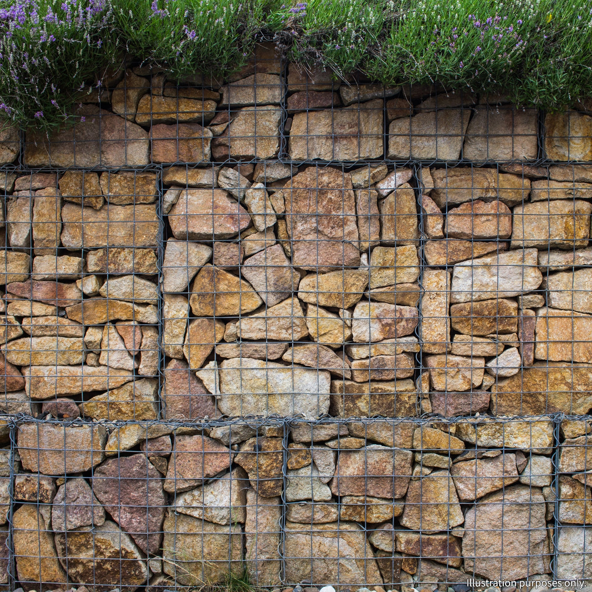 Schanskorf muur - Set: 3 - afmetingen: 100x30x30 cm