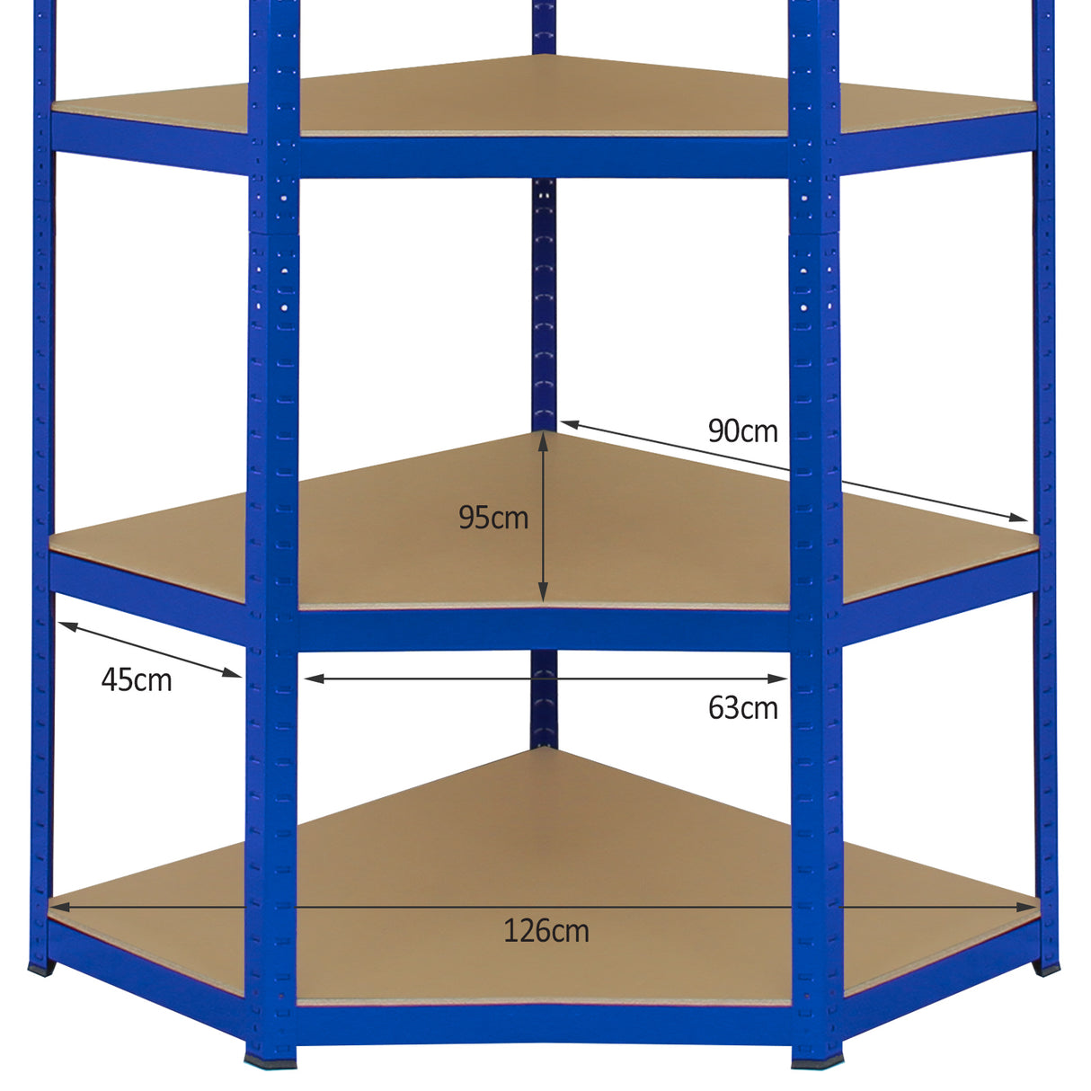 T-Rax Hoek Stellingkast - Blauw