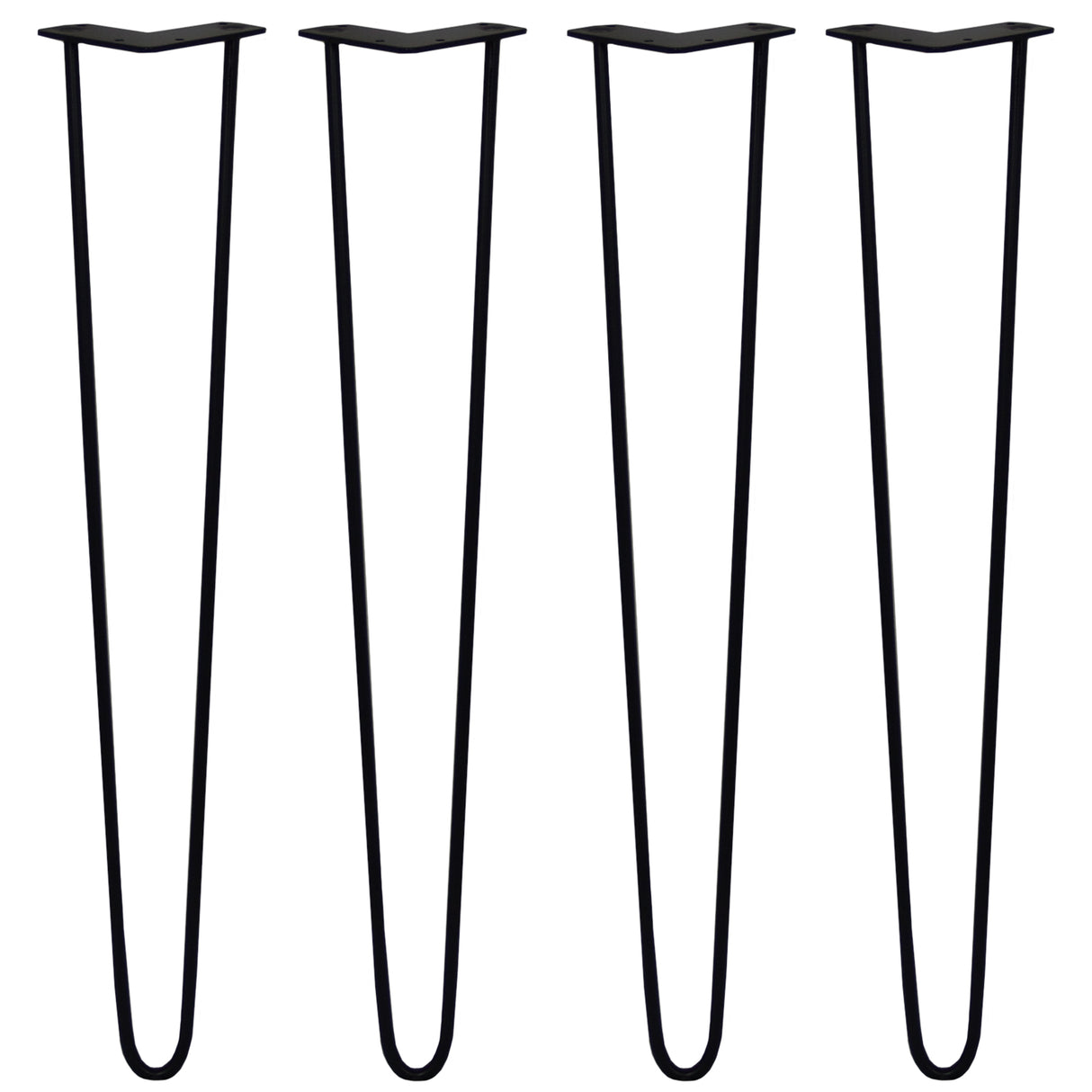 4 x 71cm pinpoten - 2 Ledig - 10mm - Zwart